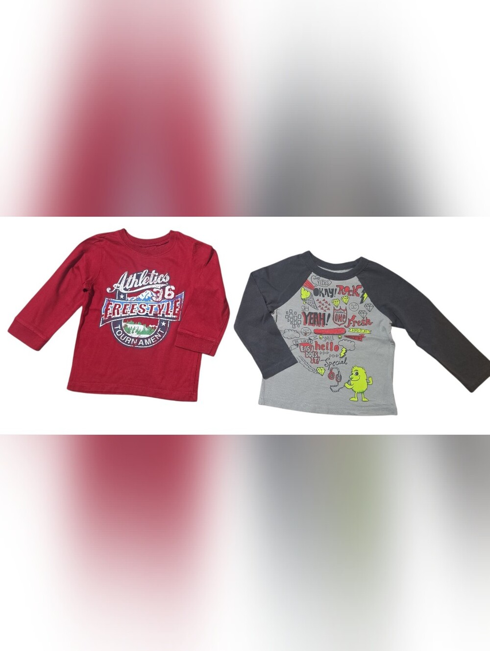 Bundle Lot Toddler Boys Long Sleeve Shirts Size 3T - Picture 3 of 5